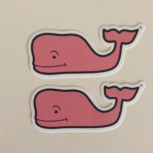 2 pink vineyard vines stickers
